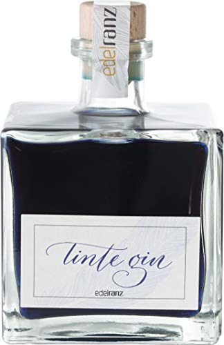 TINTE GIN – PREMIUM DRY GIN | 500 ML DER RUBIN IN DEINEM GLAS - edle, rubinrote Tinte by edelranz - Tintenfass - aus ausgewählten Botanicals mit Aromen von Zitrus, Wacholder & Süß- & Sandelholz