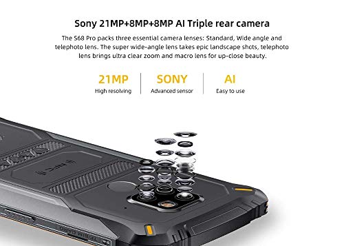 Telfono-Mvil-Resistente-DOOGEE-S68-Pro-Helio-P70-Octa-Core-6GB-128GB-IP68-Smartphone-Antigolpes-Batera-6300mAh-Carga-Inalmbrica-Cmara-21MP-16MP-59-FHD-Gorilla-Glass-4-NFC-Negro