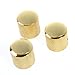 an-do-er 3PCS Guitar Knobs Chromed Metal Dome Knurled Barrel for Electric Guitar Parts (Gold)