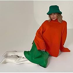 Women's Oversized Turtleneck Sweater Long Sleeve