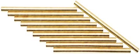 CCTVMTST 10pcs Brass Solid Round Rod Lathe Bar Stock 6mm Diameter 100mm Length