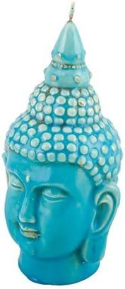 World Buyers Buddha Bust Candle 2.75x5 H (Turquoise Glaze)