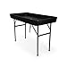 4 Foot Cooler Ice Table Party Ice Folding Table with Matching Skirt - Black
