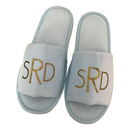 monogrammed slippers