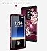 Hocase Galaxy S9 Plus Case w/Unique Floral Design, Sturdy 3-Piece Heavy Duty Shockproof Protection Hard Armor Cover Rubber Protective Case for Samsung Galaxy S9 Plus - Royal Purple/White Flowers