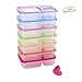 Meal Prep Containers,7 Pack Lunch Boxes, Food Storage With Lids, BPA Free Bento Lunch Box Set With 3 Separated Compartments, Leak Proof,Resuable,Stackable,Microwaveable,Freezer And Dishwasher Safe