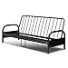 Saturn Adjustable Futon with Metal Industrial Frame, Black Finish, Full