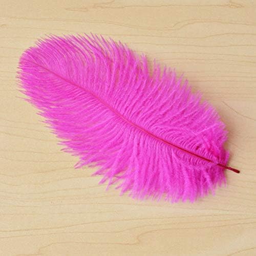 10 Pieces Fuchsia Color Ostrich Feathers Plume 6-8 inches Soft and feathery for Wedding Centerpiece Themed Party Gala