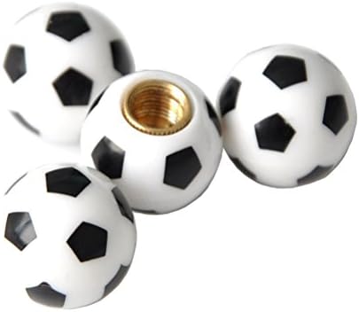Eternalpower Cool Soccer Ball - Football Shape Sport Wheel Tire Valve Stem Caps Cover 4Pcs