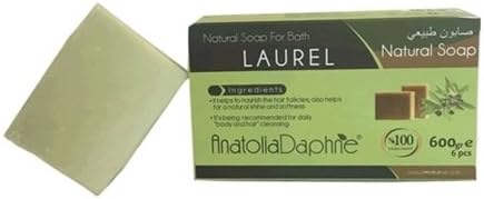 AnatoliaDaphne Traditional Hand Made Laurel Soap, 100% Natural, Vegan, All Natural, Best for All Skin Types, Body and Face, Men and Women