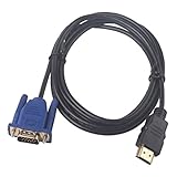 Tuscom HDMI TO VGA Cable, 1.8 M HDMI Cable HDMI To VGA 1080P HD With Audio Adapter Cable HDMI TO VGA Cable