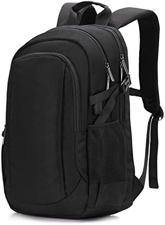 HEIRBLS Travel laptop backpack, Business Slim Durable Computer Bag with USB charging Port, Anti Theft Water Resistant College School Bookbag for Women &amp; Men Fits 15.6 Inch Laptop - Black