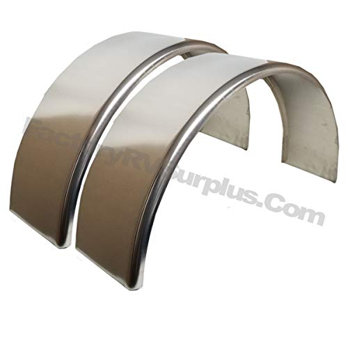ToughGrade 2Pack Aluminum Smooth Round Top Trailer Fender