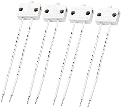 4pcs Gufastore White Cabinet Lamp Switch Wardrobe Touch Switches Drawers Open on Close Door (with Cable)