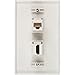 BUYER'S POINT HDMI & Ethernet Wall Plate | UL Listed HMDI 2.0 & Cat6 Ethernet RJ45 Port w/Single Gang Mounting Bracket, Perfect for Smart HDTVs and Network Devices (White) — 1 Pack