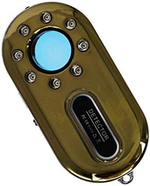 Fullwei Anti-Spy Hidden Camera Detector,Multifunctional Infrared Thermometer with Mini LED Flashlight, Safe Sound Personal Alarm for Home Hotel Travel Suitcase Security Box (Gold)