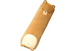 MUPI Long Plush Cute Body Pillows 27" Cuddle Stuffed Animal Shaped Bed Body Pillows Soft Cotton Plushies Doll Toy Gifts for Boys Girls Kids Adults (Bear, 27 Inch)