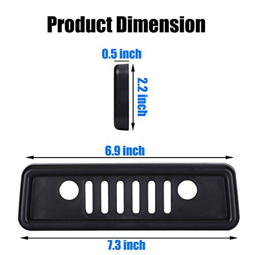 KIWI MASTER Third Brake Light Cover for 2007-2017 Jeep Wrangler JK, 3rd High Mount Tail Light Cover Rear Lamp Protector for Jeep Wrangler JK JKU Unlimited