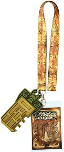 Bioshock Infinite Andrew Ryan Lanyard ID Badge Holder With Large PVC Charm