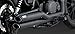 Vance & Hines Twin Slash Staggered Exhaust Black 48531
