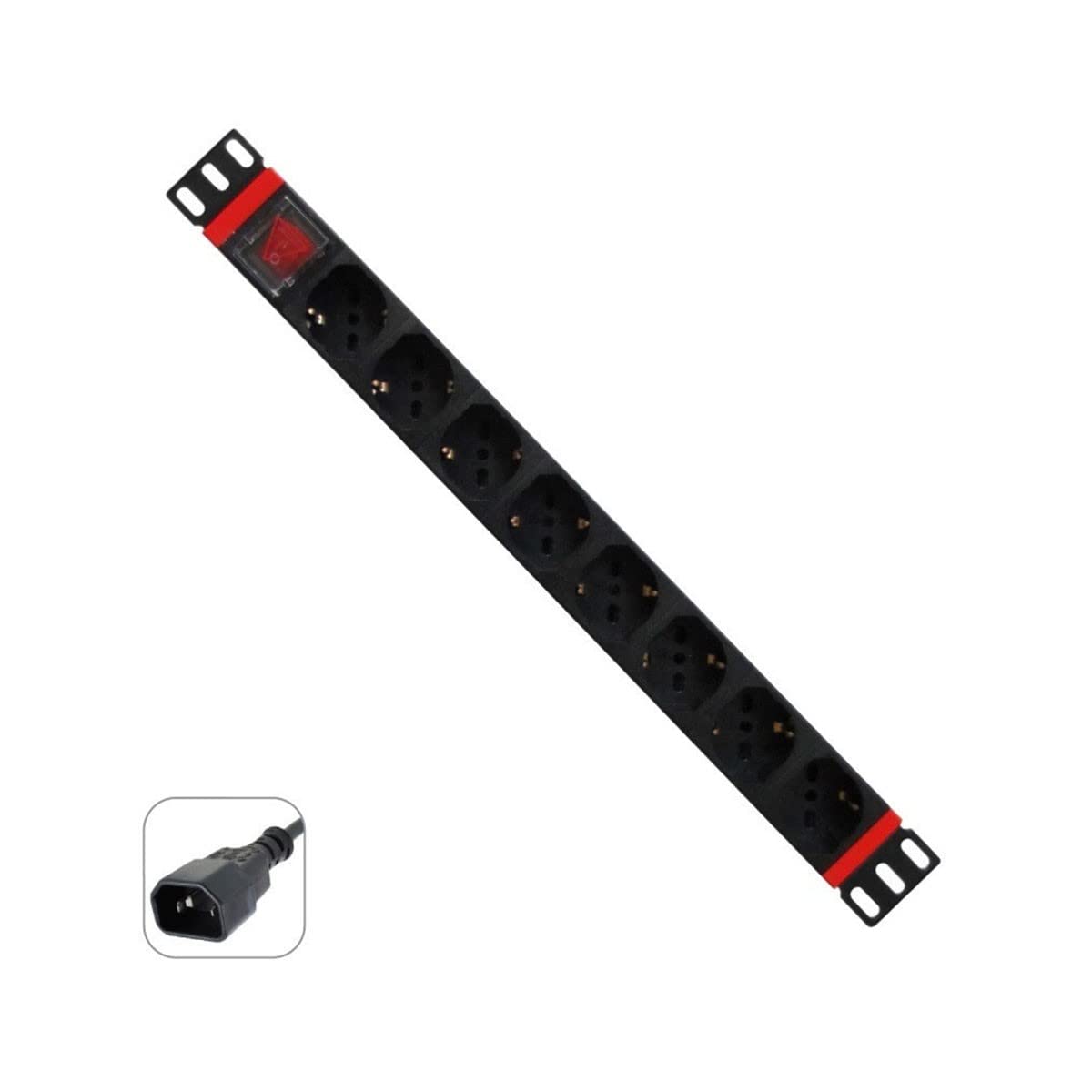 Regleta 19" 8 Tomas Schuko con On/Off Switch WP WPN-PDU-C01-08