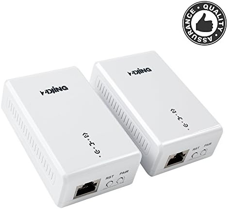 Powerline Adapter 500Mbps Homeplug AV Plug and Play Powerline Network Adapter Starter Kit 1-Port Pack of 2