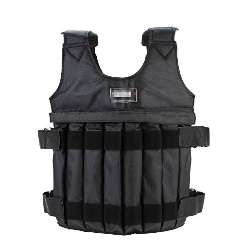 DREAMER.U Adjustable Max Loading 44LB/20KG 110LB/50KG Adjustable Stength Training Weighted Vest (Empty) (110LB/50KG)