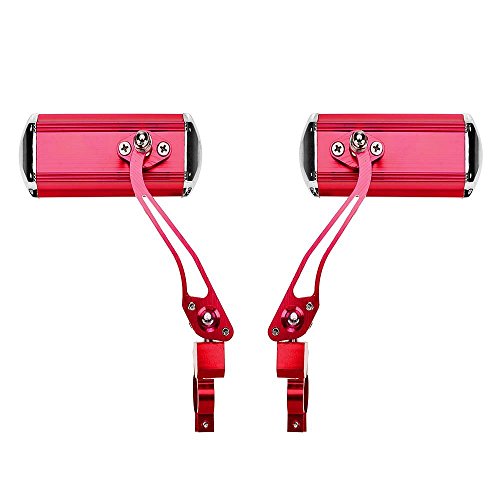 Youzpin 2Pcs Adjustable 360 Dgree Rotating Mountain Road Bike Safty Rear View Mirror, Flexibility Bicycle Handlebar Rearview Mirror Cycling Wide Angle Handlebar End Rear Back View Aluminum