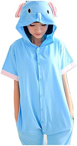 HSDJ Summer Kigurumi Onesies Cartoon Cosplay Custome Elephant Animal Pajamas M Elephant