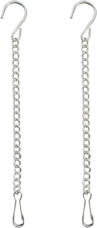 Outdoor Hanging Brackets - APAY Hanging Basket Chains,2 Pack 10 Inches Stainless Steel Hanging Chains for Bird Feeder Plants Billboard Chalkboards Wind Chimes Flower Pots Chains Signs and Ornaments