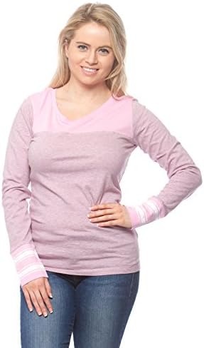 Young Women's Ouray 100% cotton Long Sleeve Athletic Tee shirt Pink M