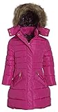 Steve Madden Girls Winter Down Alternative Hooded Long Bubble Puffer Jacket Coat