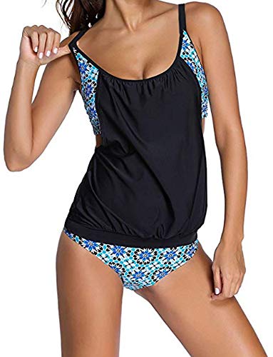 Octopus 2tlg. Damen Tankini Set Bademode mit Slip f5498