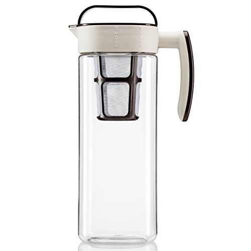 Komax Large Ice Tea Maker Pitcher Tritan Iced Tea Pitcher w/Airtight
