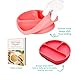 Silicone Suction Plates for Babies, Stick to High Chair Trays and Table, Divided Baby Dishes, Perfect Kids Plates, BPA FREE