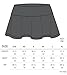 KomPrexx Ladies Tennis Skirt - Quick Dry Sport Skort - Plain Running Skirts with Inner Shorts (Black,M)