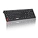 LESHP Wired Keyboard, Comfortable Full-size Gaming Keyboard with Soft Touch -Black