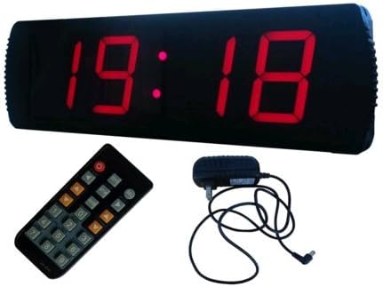 Best LED Large LED Digital Wall Clock 4" High Character LED Countdown/up Clock Operated by Remote Control