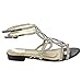 EYE CANDIE EC29 Women's Sparkly Rhinestone Strappy Open Heel Flat Dress Sandals