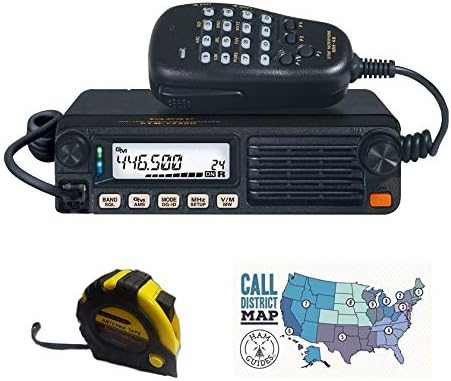 Bundle - 3 Items - Includes Yaesu FTM-7250DR Dual Band 144/430 MHz 50W Digital/FM Analog Moblie Transceiver with The New Radiowavz Antenna Tape (2m - 30m) and HAM Guides Quick Reference Card