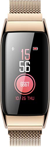 wonlex Custom Fitness Tracker with Heart Rate Monitor Blood Oxygen Blood Pressure, Waterproof Activity Tracker with Sleep Monitor, Swim Step Calories, Multiple Sport Modes Men Women(Gold)