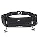 Fitletic - Ultimate II Running Pouch with Gels, Runners Pouch, Running Waist Belt with Gel Loops, Exterior Pocket, Inner Pocket, and Integrated Bib Toggles, Running Accessories