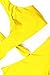 QINSEN Women Sexy Knotted Front Cropped Top Bikini Sets Thong Swimsuit Yellow S