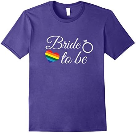 Mens Lesbian Bride Shirt- LGBT Wedding Bride to Be Shirt 2XL Purple