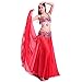 ROYAL SMEELA Chiffon Belly Dance Skirt for Women Belly Dancing Costume Outfit Tribal Maxi Full Skirts Solid Color Skirt Voile