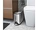 simplehuman Butterfly Lid Step Bathroom Trash Can, 10 Liter, Grey