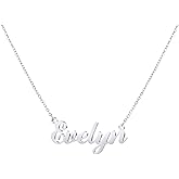 Hidepoo Evelyn Necklace – Personalized Name Pendant Necklace, Dainty Evelyn Name Necklace Chain Jewelry Gifts for Women