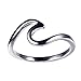 925 Sterling Silver Wave Ring Specifically for the Girls all, Let her Show Unlimited Scenery Size 7