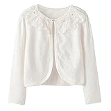 Zhuannian Little Girls Pointelle Shrug Cotton Cardigan