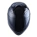 Motorcycle Street Bike Glossy Black Full Face Helmet + Two Visors: Smoked & Clear
